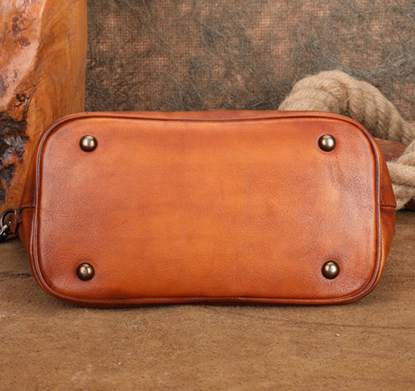Vintage Ladies Genuine Leather Shoulder Bag Crossbody Small Bags For Women Details