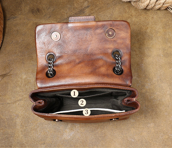 Vintage Ladies Side Bag Chain Shoulder Bag For Women Inside