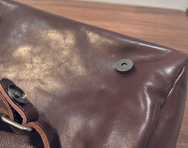 Vintage Leather Backpack Purse for Women Convertible Handbag with Top Handle and Zipper Compartments Genuine-Leather