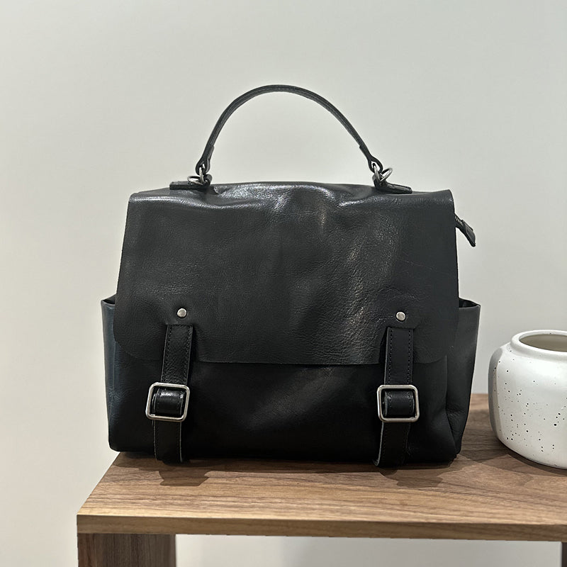 Vintage Leather Backpack Purse for Women Convertible Handbag with Top Handle and Zipper Compartments Quality