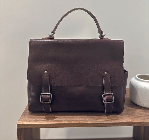 Vintage Leather Backpack Purse for Women Convertible Handbag with Top Handle and Zipper Compartments Unique