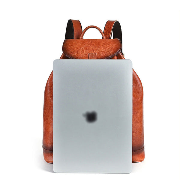 Vintage Leather Women's Backpack Purses Leather Rucksack Bag Fashionable