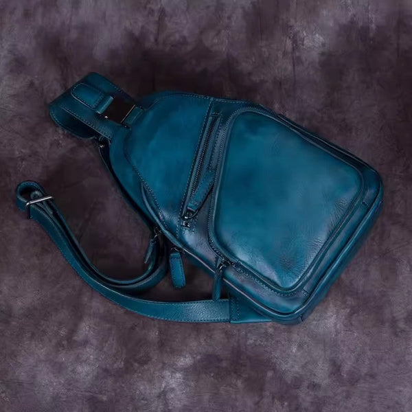 Vintage Women's Crossbody Chest Bag Leather Sling Bags For Women Best