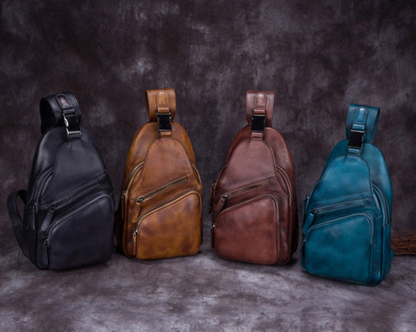 Cool Women's Cross Chest Bag Leather Sling Bags For Women