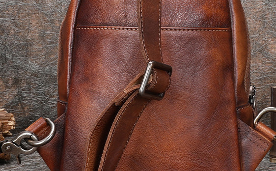 Vintage Women's Crossbody Chest Bag Leather Sling Bags For Women Gift