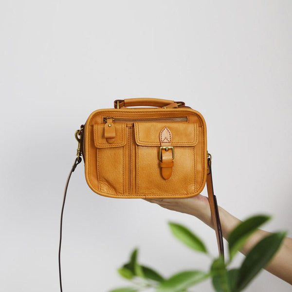 Vintage Women's Crossbody Handbags Brown Shoulder Bag Badass