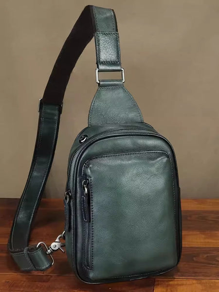 Chic Women's Crossbody Chest Bag Leather Sling Bags For Women