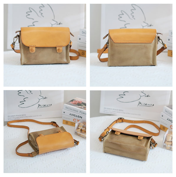 Vintage Women's Shoulder Leather Bags Crossbody Satchel Purses Cute