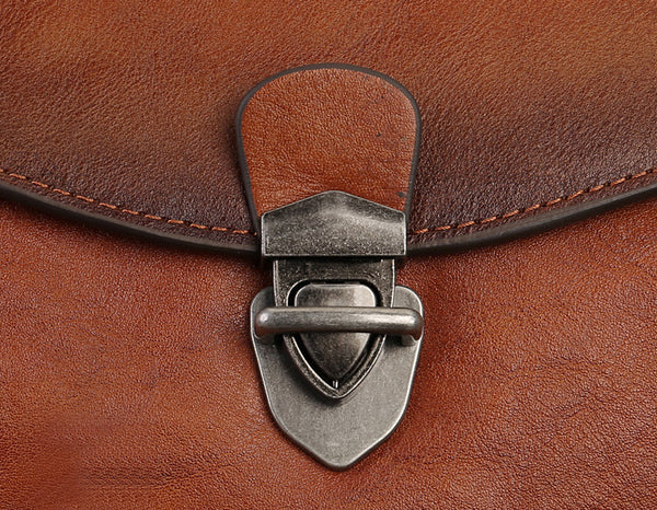 Vintage Women's Small Leather Backpack Purse Ladies Small Leather Rucksack Cowhide