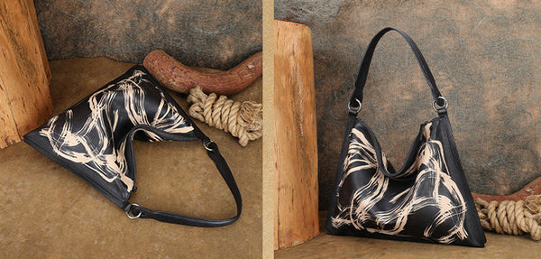 Vintage Womens Brown Leather Handbag Genuine Leather Tote Bags Fashion