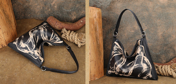 Vintage Womens Brown Leather Handbag Genuine Leather Tote Bags Fashion