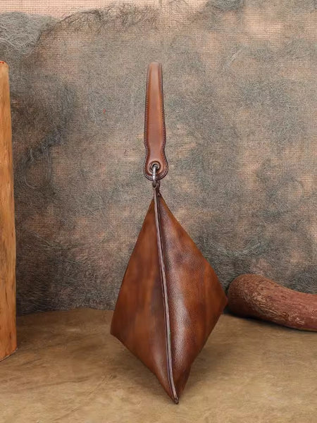 Vintage Womens Brown Leather Handbag Genuine Leather Tote Bags Genuine Leather