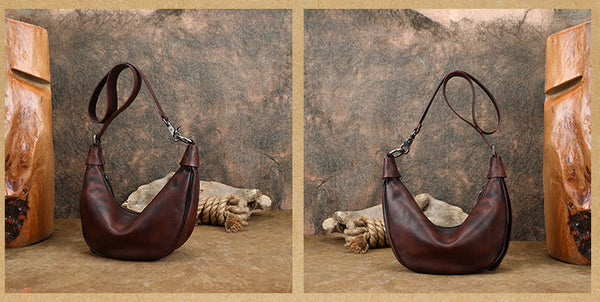 Vintage Womens Genuine Leather Shoulder Bags Chest Bag For Women Cute