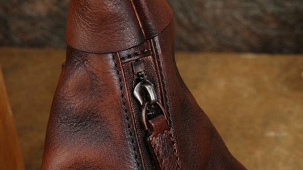 Vintage Womens Genuine Leather Shoulder Bags Chest Bag For Women Handmade