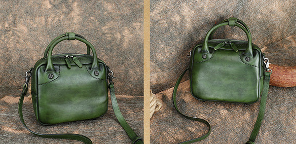 Vintage Womens Genuine Leather Shoulder Bags Small Handbags For Women Badass