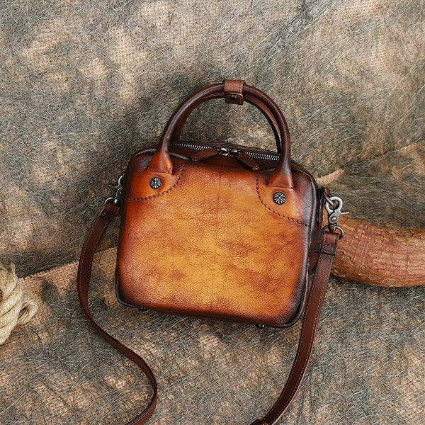 Vintage Womens Genuine Leather Shoulder Bags Small Handbags For Women Beautiful