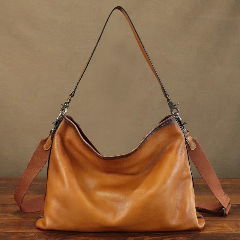 Vintage Womens Genuine Leather Tote Bag Shoulder Handbags Beautiful