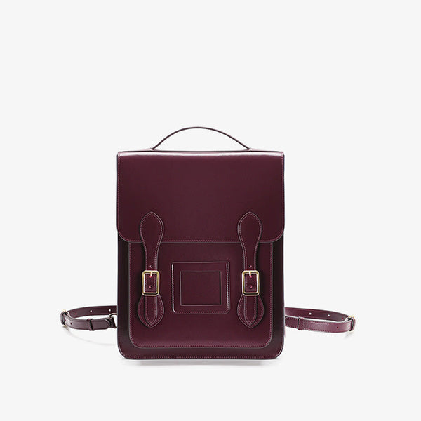 Vintage Womens Laptop Backpack Brown Leather Backpack Purse Cute