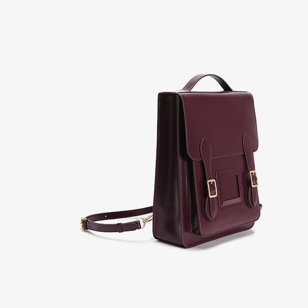 Vintage Womens Laptop Backpack Brown Leather Backpack Purse Designer