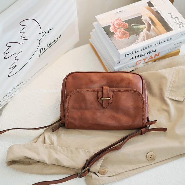 Vintage Womens Leather Shoulder Bag Crossbody Satchel Purses Badass