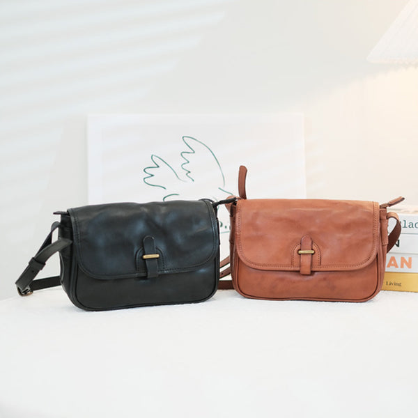 Vintage Womens Leather Shoulder Bag Crossbody Satchel Purses Details