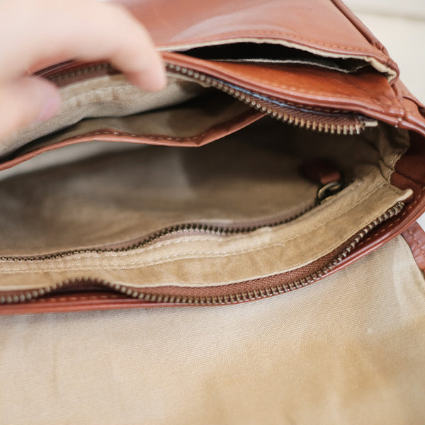 Vintage Womens Leather Shoulder Bag Crossbody Satchel Purses Inside