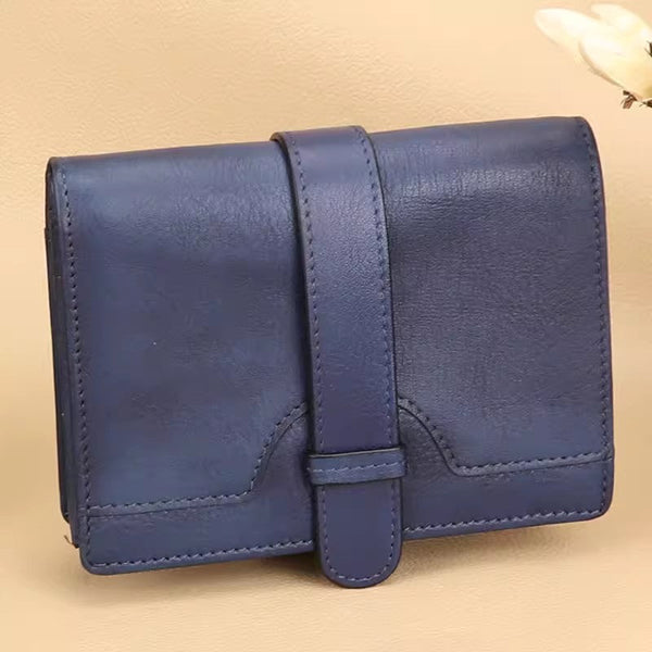Vintage Womens Money Clip Wallet Leather Small Wallets For Women Accessories