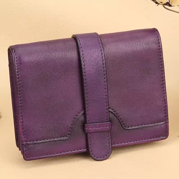 Vintage Womens Money Clip Wallet Leather Small Wallets For Women Affordable