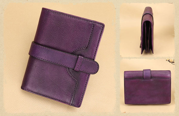 Vintage Womens Money Clip Wallet Leather Small Wallets For Women Cute