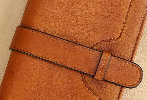 Vintage Womens Money Clip Wallet Leather Small Wallets For Women Details