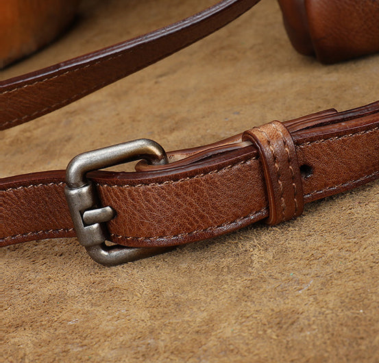 Vintage Womens Small Leather Backpack Womens Rucksack Bag Durable