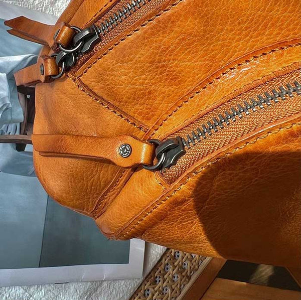 Vintage Womens Soft Leather Backpack Handbags Mini Leather Rucksack Handmade