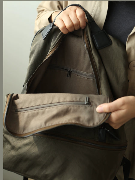 Women Lightweight Nylon Backpack Bag Minimalist Nylon Rucksack for Travel and Work Capacity