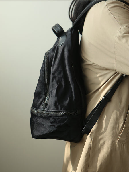 Women Lightweight Nylon Backpack Bag Minimalist Nylon Rucksack for Travel and Work Casual