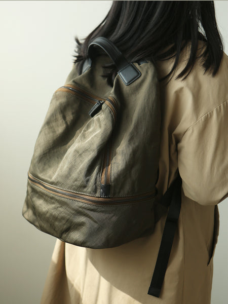 Women Lightweight Nylon Backpack Bag Minimalist Nylon Rucksack for Travel and Work Classy