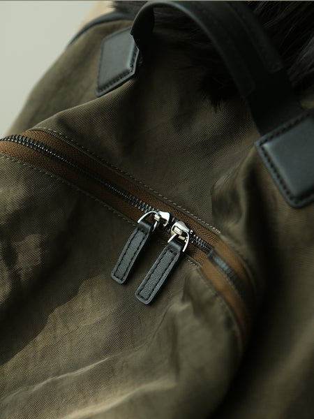 Women Lightweight Nylon Backpack Bag Minimalist Nylon Rucksack for Travel and Work Details