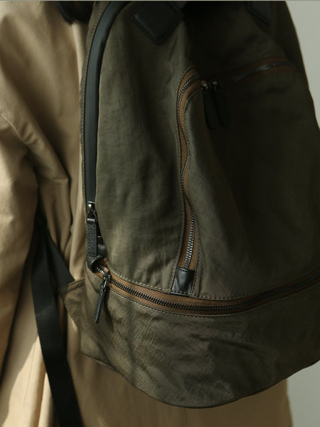 Women Lightweight Nylon Backpack Bag Minimalist Nylon Rucksack for Travel and Work Durable