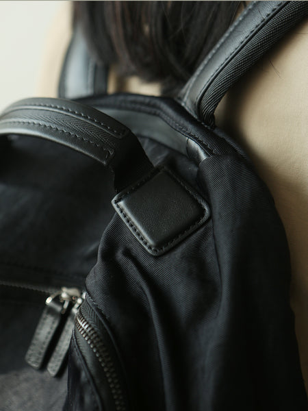 Women Lightweight Nylon Backpack Bag Minimalist Nylon Rucksack for Travel and Work Minimalist