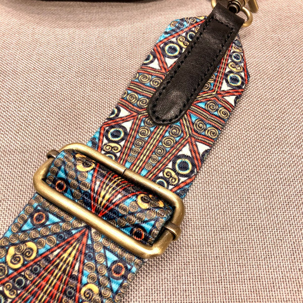 Women's Leather Chest Sling Bag with Boho Shoulder Strap Design Stylish