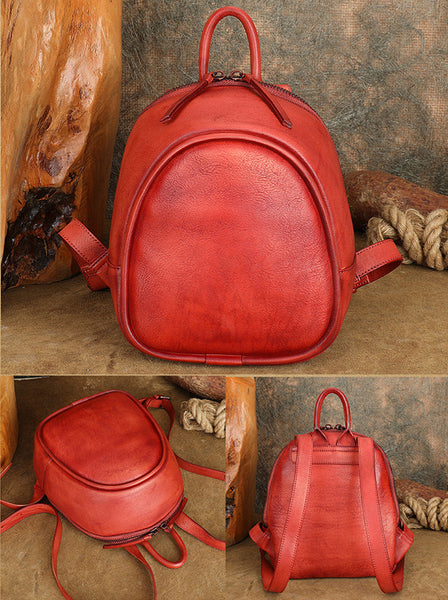 Women's Mini Leather Backpack Womens Rucksack Bag Gift