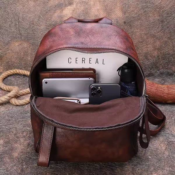 Women's Mini Leather Backpack Womens Rucksack Bag Stylish