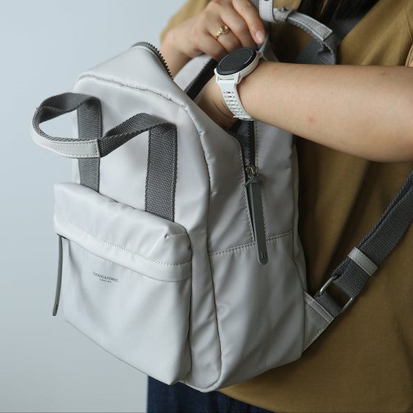 Women's Small Nylon Backpack Handbag Lightweight Nylon Rucksack Chic