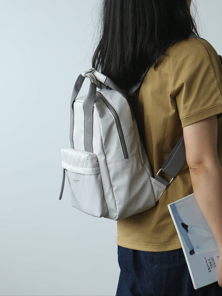 Women's Small Nylon Backpack Handbag Lightweight Nylon Rucksack Designer