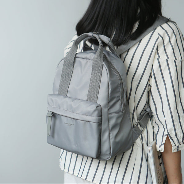 Women's Small Nylon Backpack Handbag Lightweight Nylon Rucksack Elegant