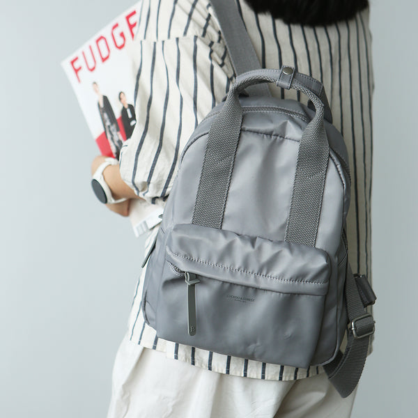 Women's Small Nylon Backpack Handbag Lightweight Nylon Rucksack Fashionable