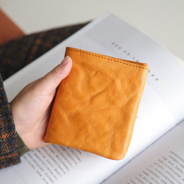 Women's Small Wallet With ID Window Genuine Leather Wallets For Ladies Accessories