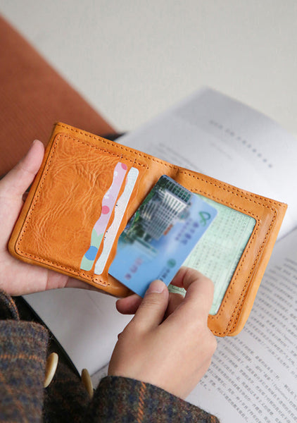 Women's Small Wallet With ID Window Genuine Leather Wallets For Ladies Best