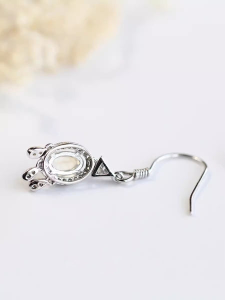 Women's Sterling Silver Moonstone Earrings Silver Drop Earrings For Women Details