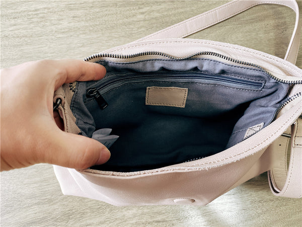 Women's Woven Bag Leather Crossbody Satchel Purse Leather Shoulder Bag Capacity