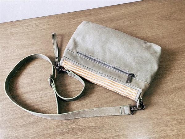 Women's Woven Bag Leather Crossbody Satchel Purse Leather Shoulder Bag Online